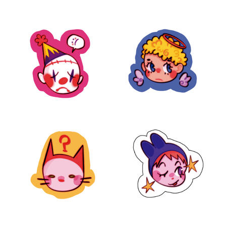pack 8 stickers recortados (3€ )